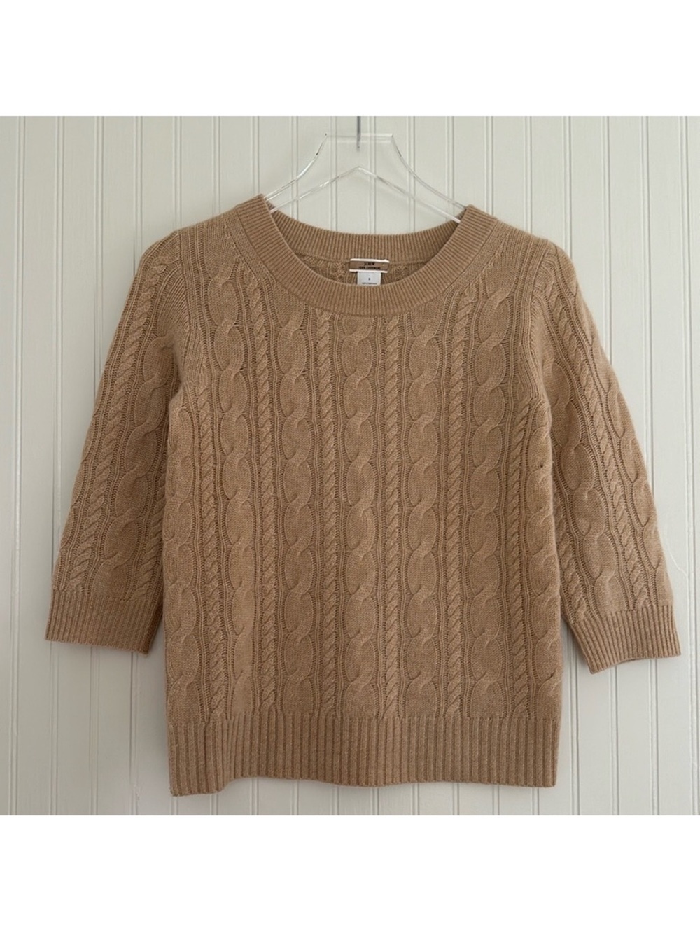NWOT J.Crew 100% Italian Cashmere Cable-Knit Sweater